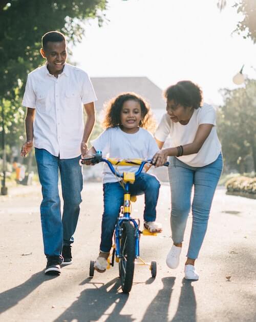 child on bike