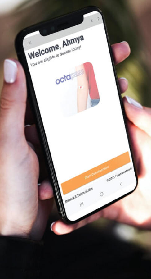 OctaPass | Online Plasma Screening - Octapharma Plasma
